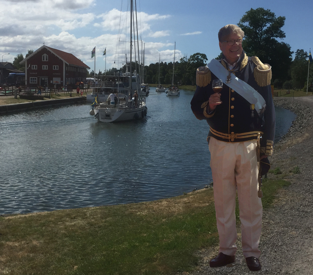 Foto: Rolf Ström - redigerad bild Claes-Göran Österlund alias Baltzar von Platen, vars 250 års minne firas i år (2016)
